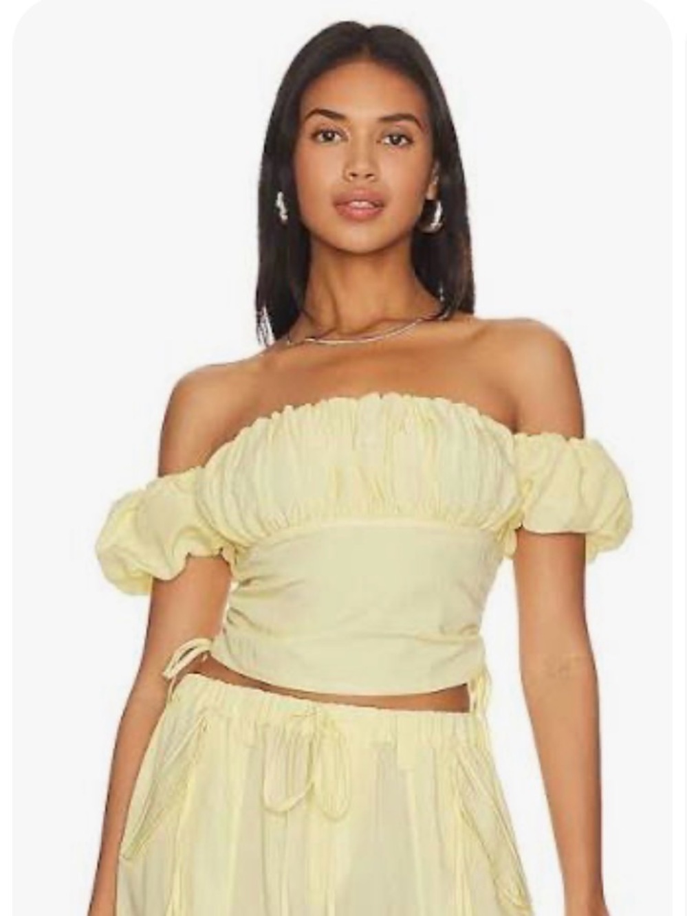 LPA Butter Yellow Matching Set (Top + Parachute Pants) – Size S